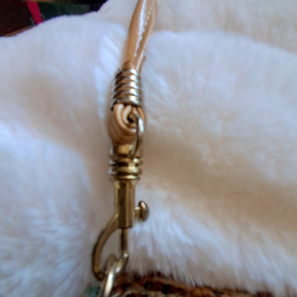 Pinky Vintage Handbag Beverly Hills Bag Lady Croc Embossed Leather Pastels Beaut - Picture 7 of 11
